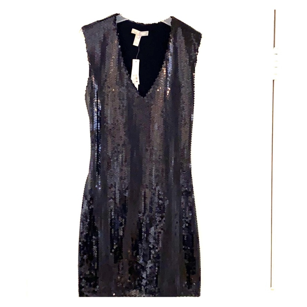 Black sequined Aqua mini dress. Size Small. NWT!